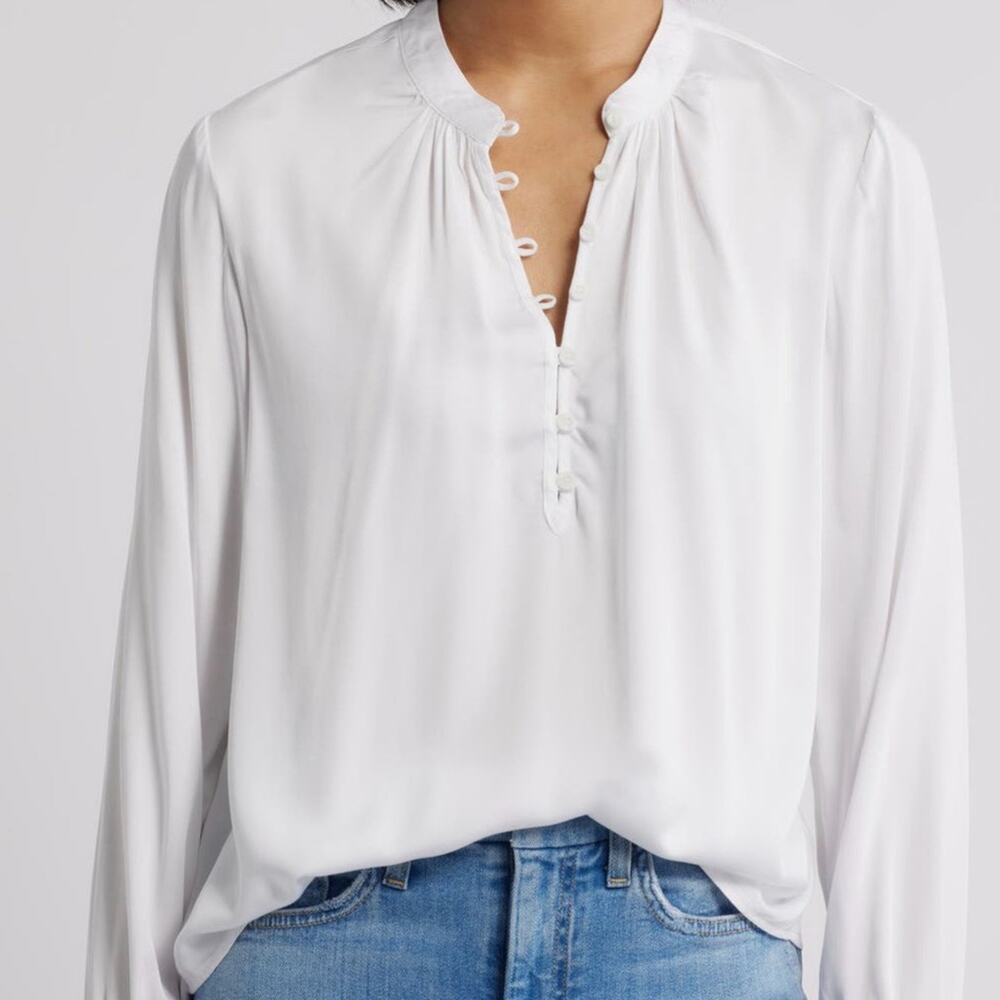 Cloth & Stone Women’s White Long Sleeve Blouse Top Sz S
